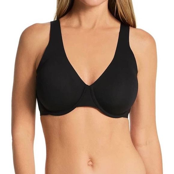 Le Mystere Smooth Shape Unlined Underwire Bra Black Women's Size 36D NWT - Picture 1 of 10